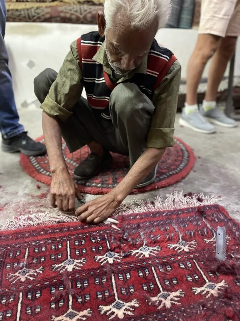 savoir faire de fabrication de tapis en laine à jaipur en inde