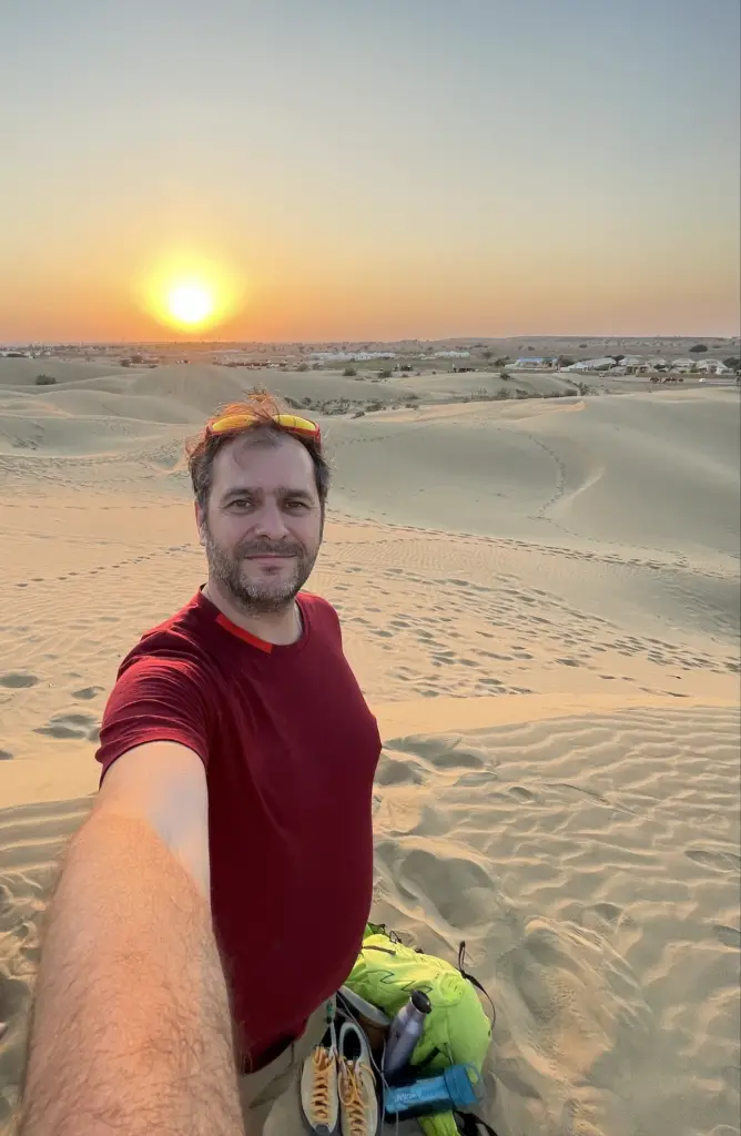 Sunset dans le désert de Thar au rajasthan