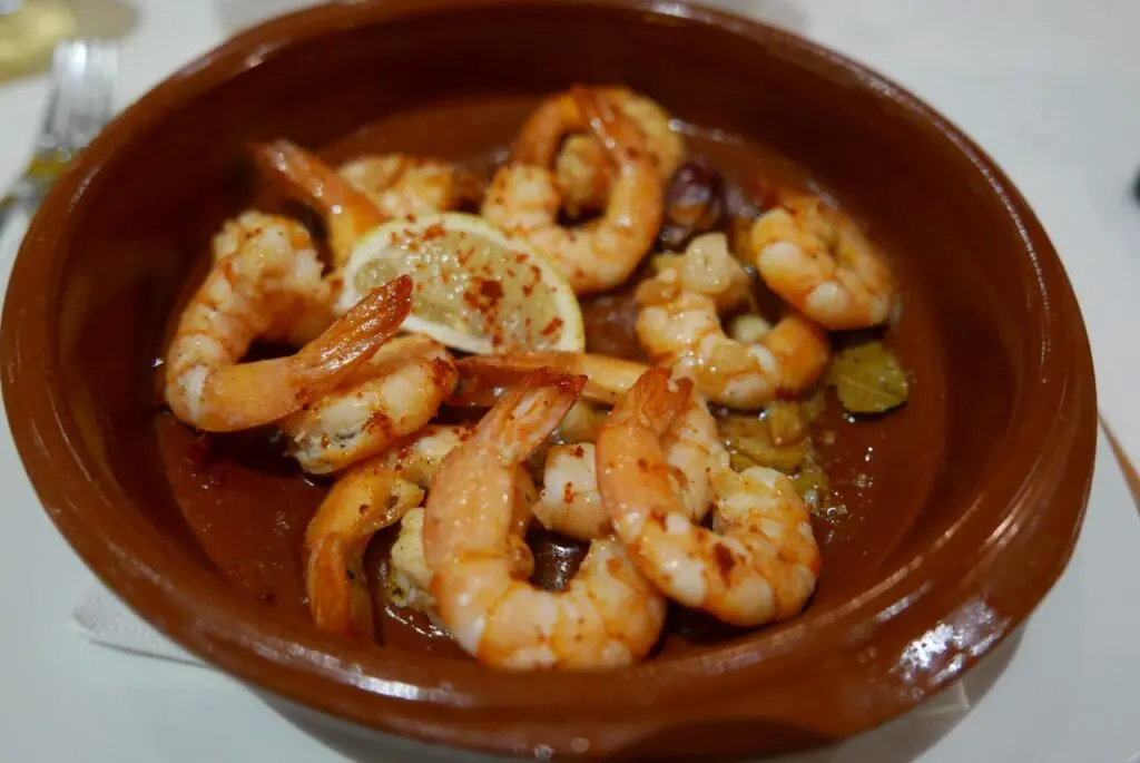 Gambas au restaurant de l'hotel d'oujda