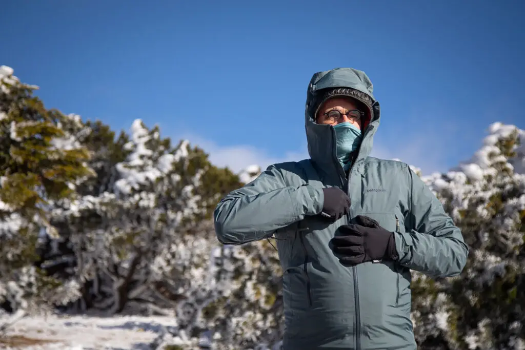Protection gore-tex de la veste Super Free alpine de patagonia testée au Mont-aigoual
