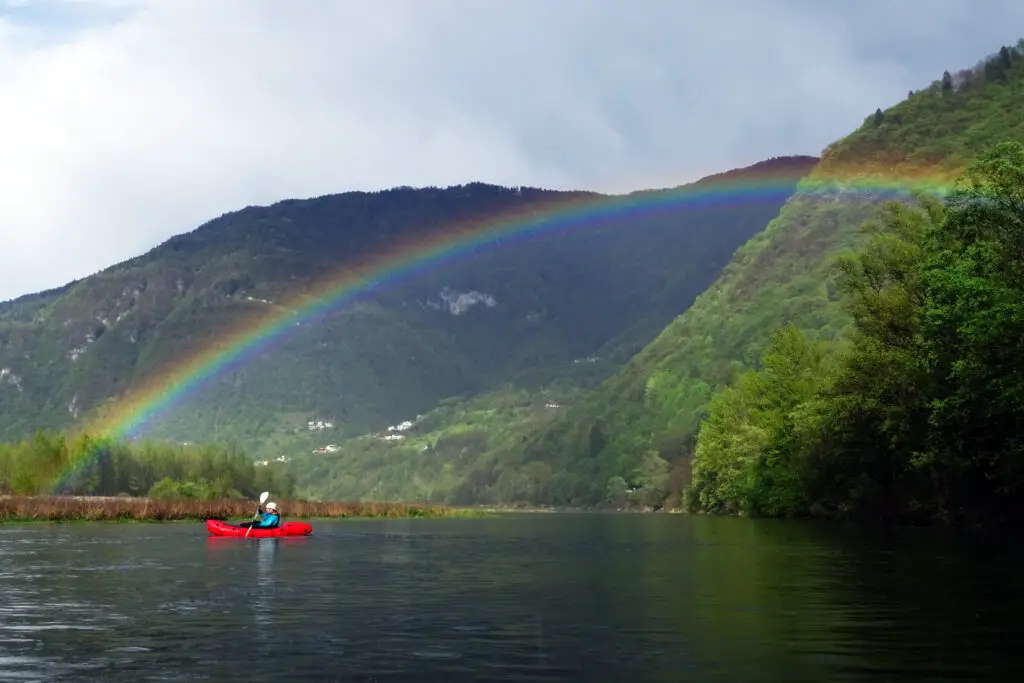 Arc-en-ciel en Kayak, quelques minutes après l'orage