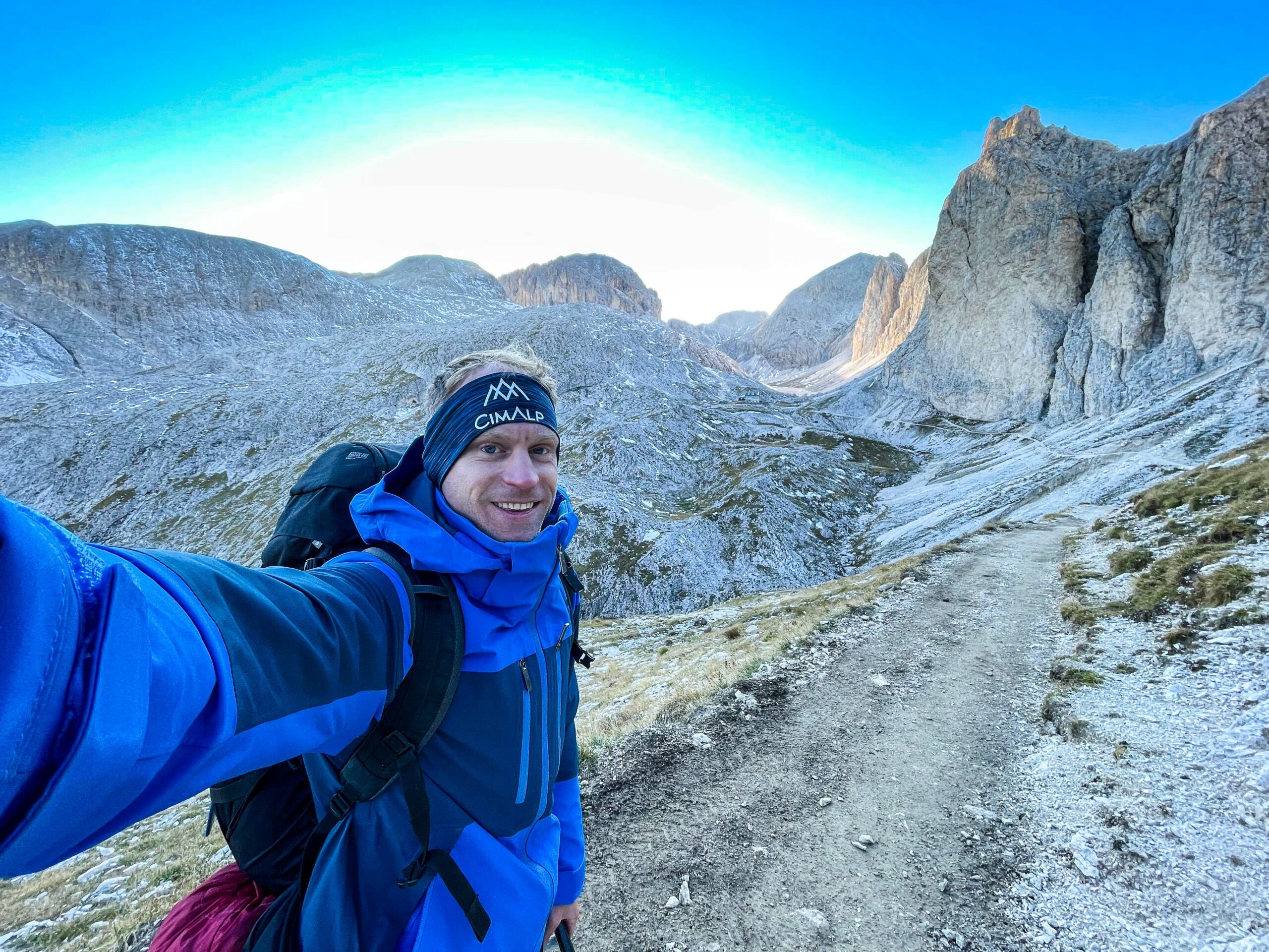 arrivé au refuge d'antermoia dolomites