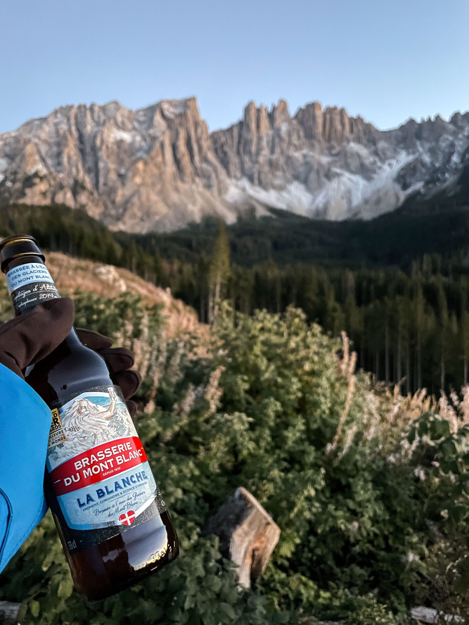 biere avec vue sur Latemar