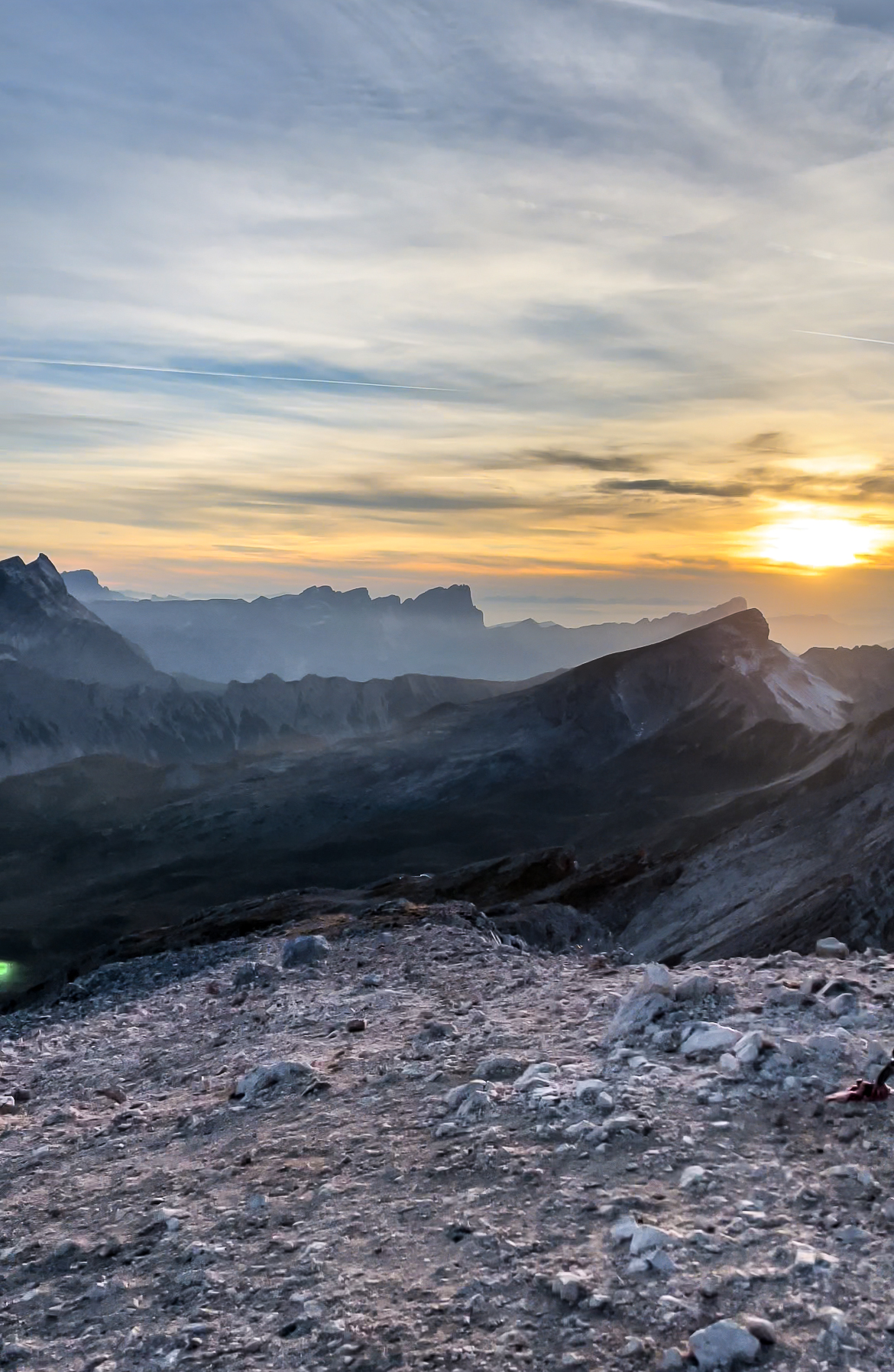 couché de soleil seekofel dolomites