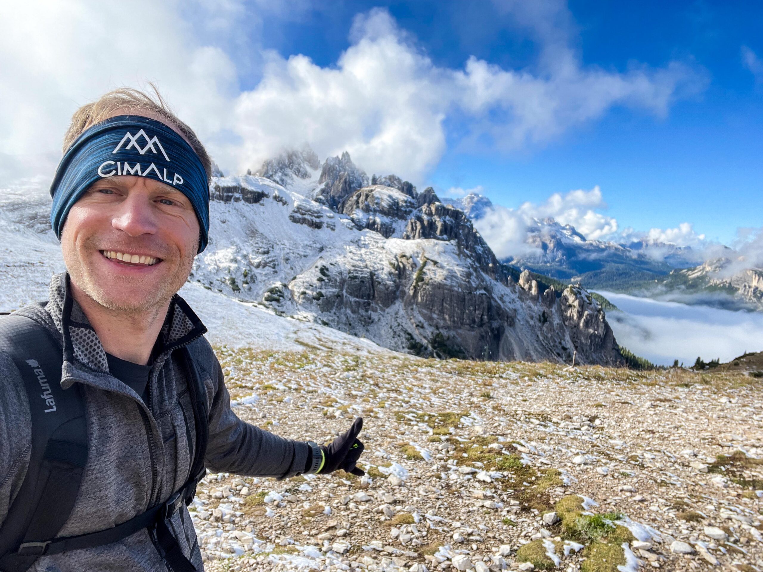 Selfie refuge d'auronzo Dolomites