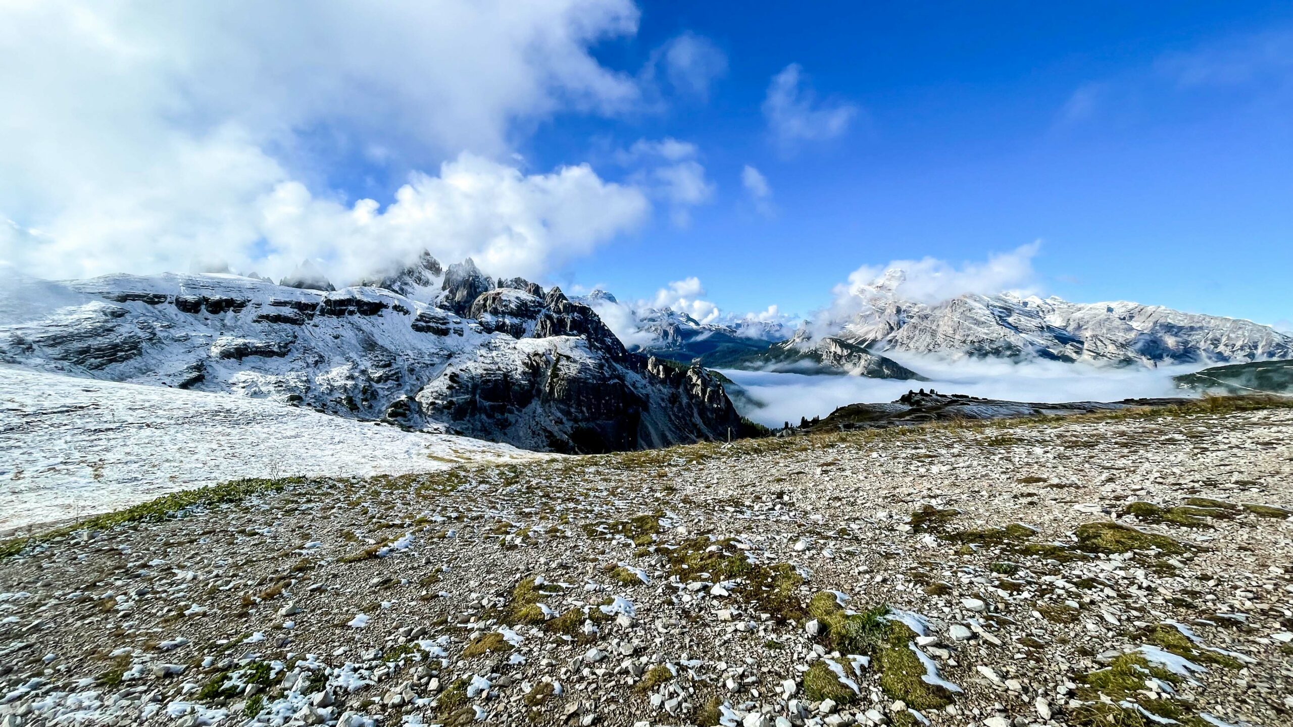 vue du refuge d'auronzo Dolomites
