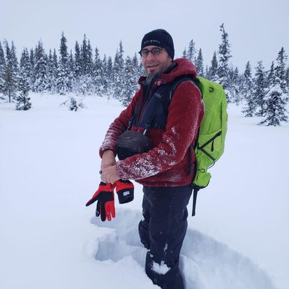 raquettes à neige en suède avec le talon 22 Osprey