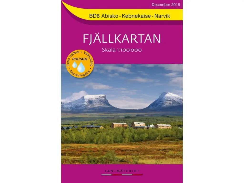cartes Lantmäteriet de la série Fjällkartan BD6