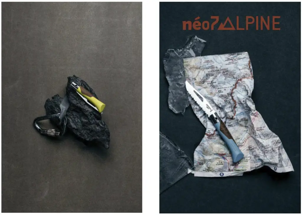 couteau ALPINE d'opinel avec 41 g d’ingéniosité pour les sports de montagne