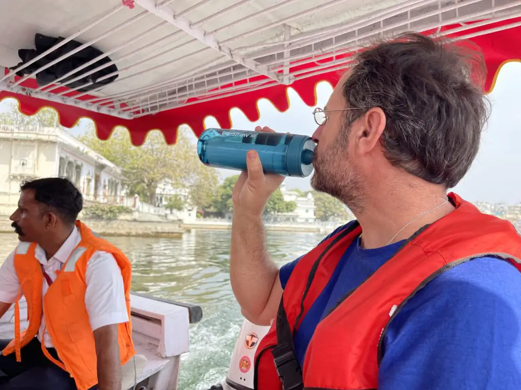 Gourde filtrante Lifestraw pour un voyage en inde