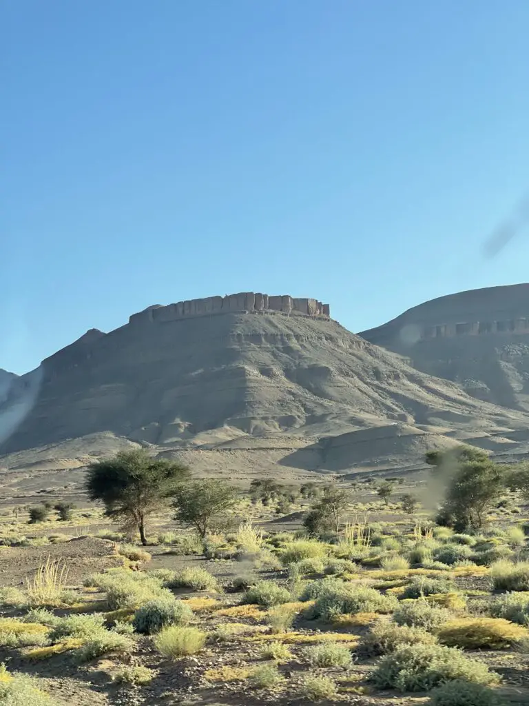 Paysage marocain sur la route de M'hamid