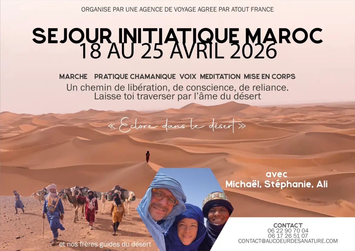 Voyage initiatique dans le désert au maroc avec Ali KHATAR Voyage initiatique dans le désert au Maroc avec Ali KHATAR