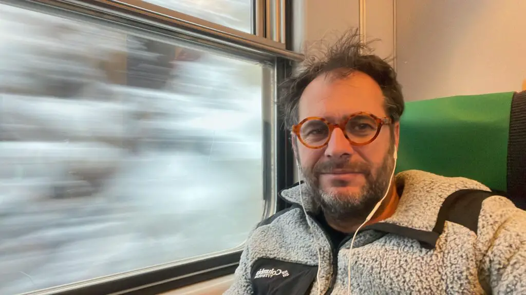 Dans le train entre Narvik et kiruna en laponie