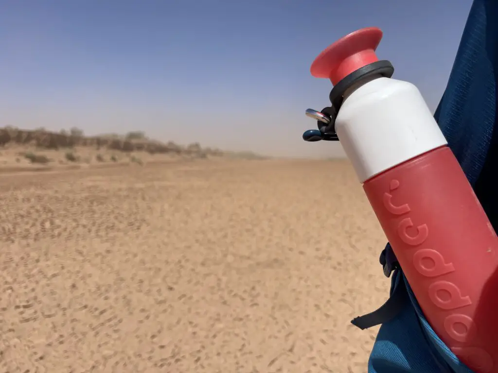 gourde dopper testé au maroc dans le désert