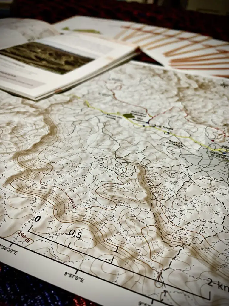 cartes topographique région tataouine sud tunisien