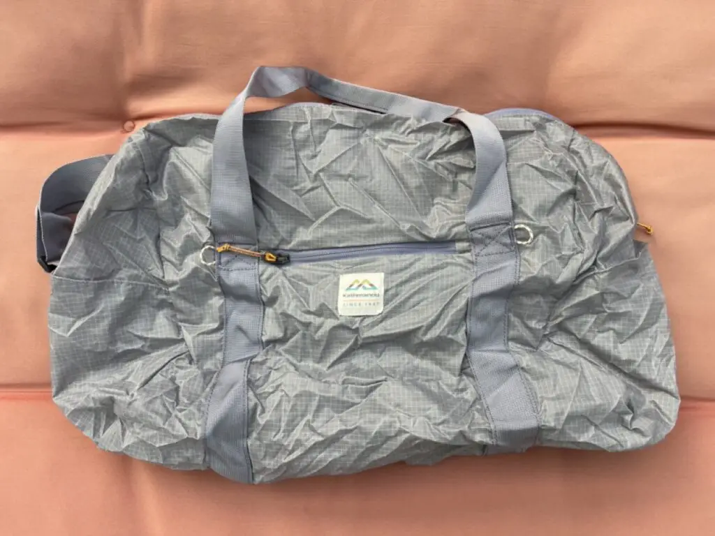 Test du sac Pack & Go Duffel Light Kathmandu