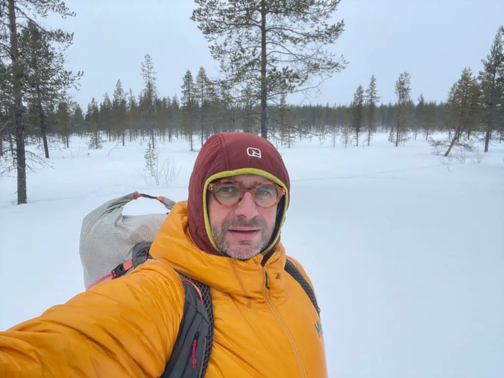 Test de la polaire fleece Plus anorak ortovox en laponie suédoise