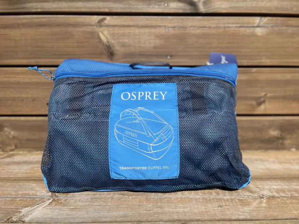 Housse de rangement du sac de voyage transporter duffel 95 Osprey