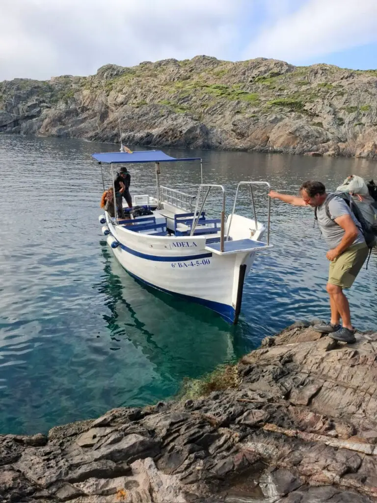 descente de bateau sur le séjour rando collioure cadaquès