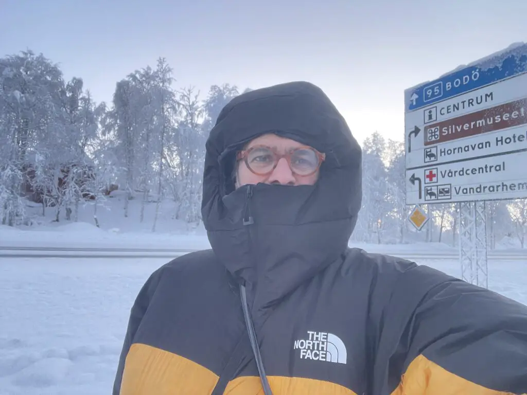 Test de la Summit Himalayan Down Parka doudoune homme The North face en laponie