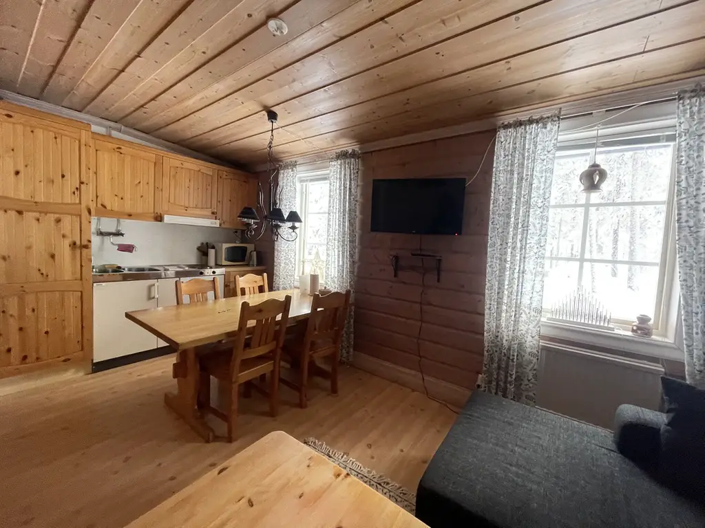 cuisine dans chalet du camp en suède à Mellanström