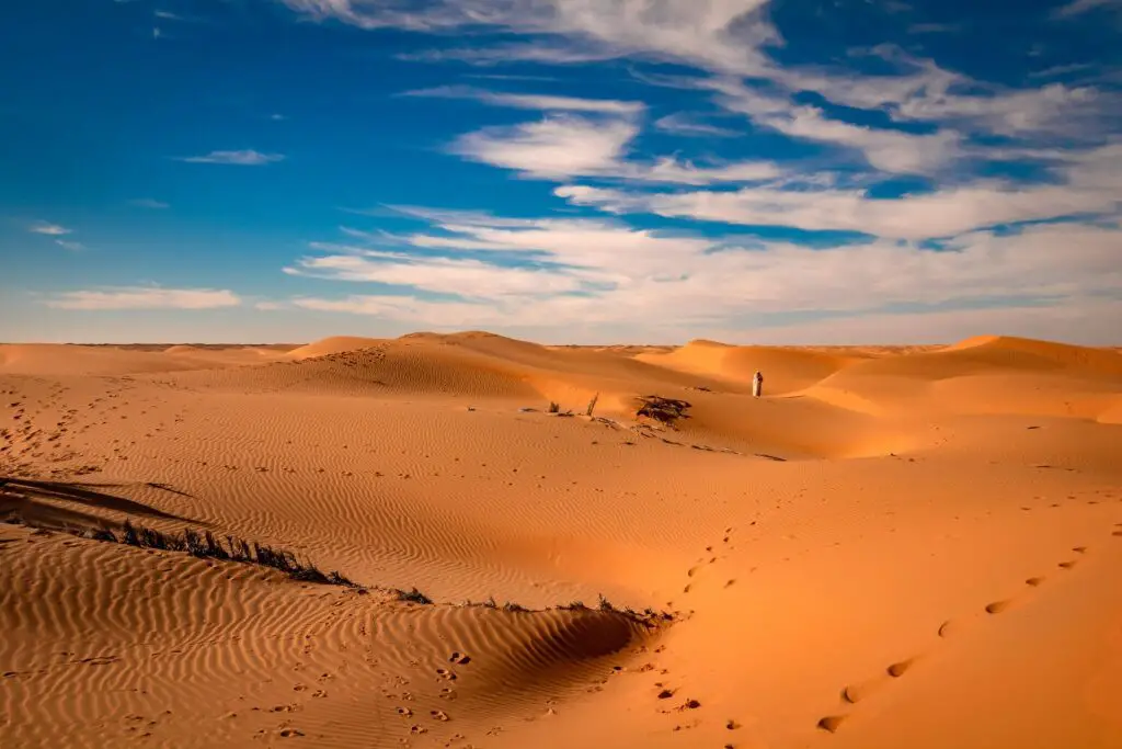 Trekking sur les dunes rouges aventure Sahara algérien