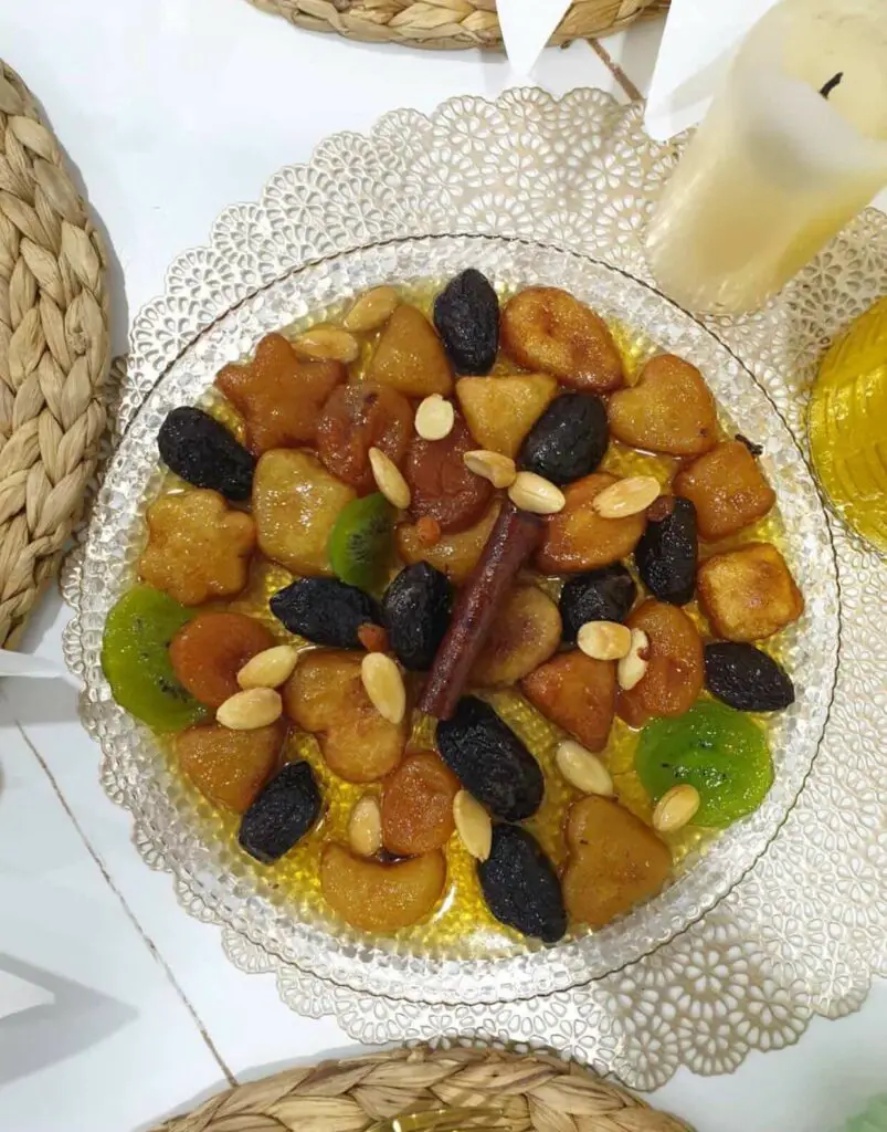 Lham lahlou plat sucré traditionnel spécialité Algérie