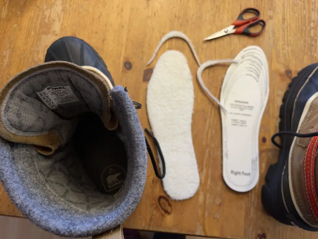 Semelle en laine naturelle pour botte de neige grand froid