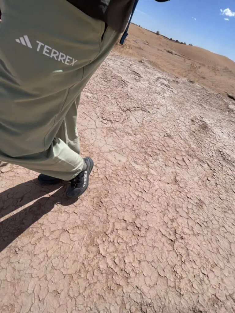 chaussure outdoor adidas terrex offre une accroche Continental rassurante sur les dunes et les cailloux