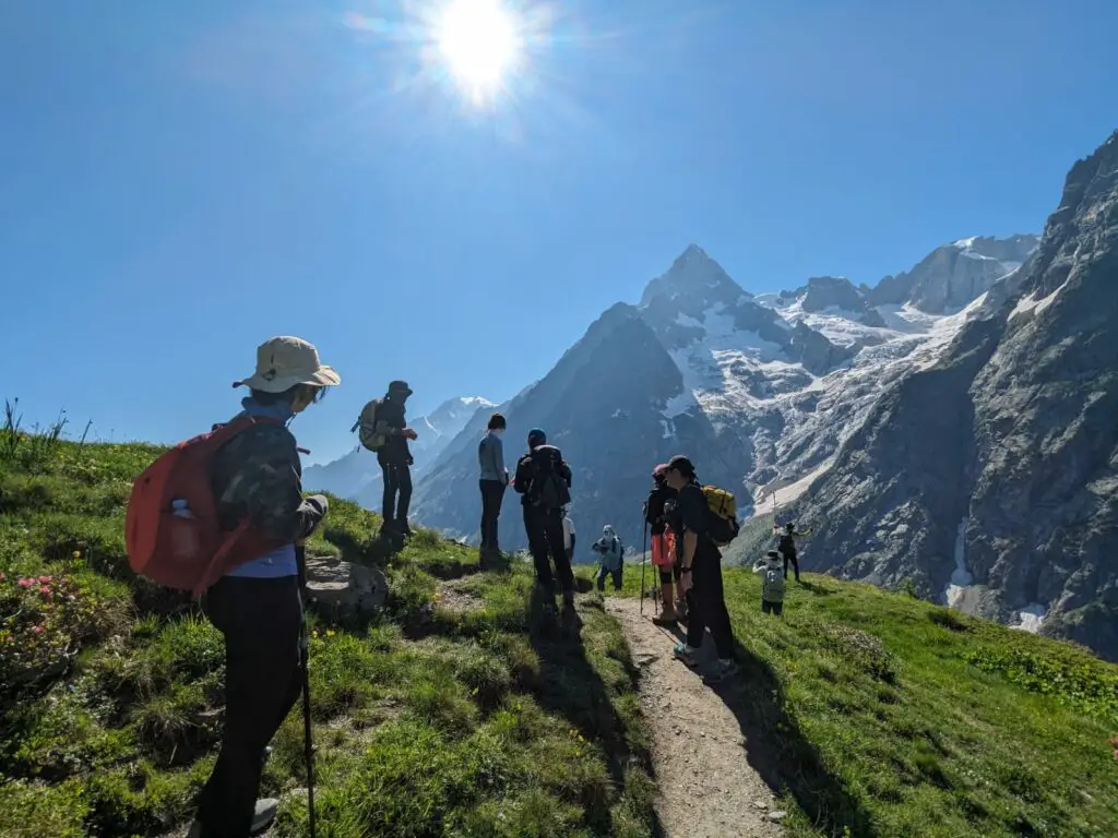 mont blanc italien depuis le val ferret