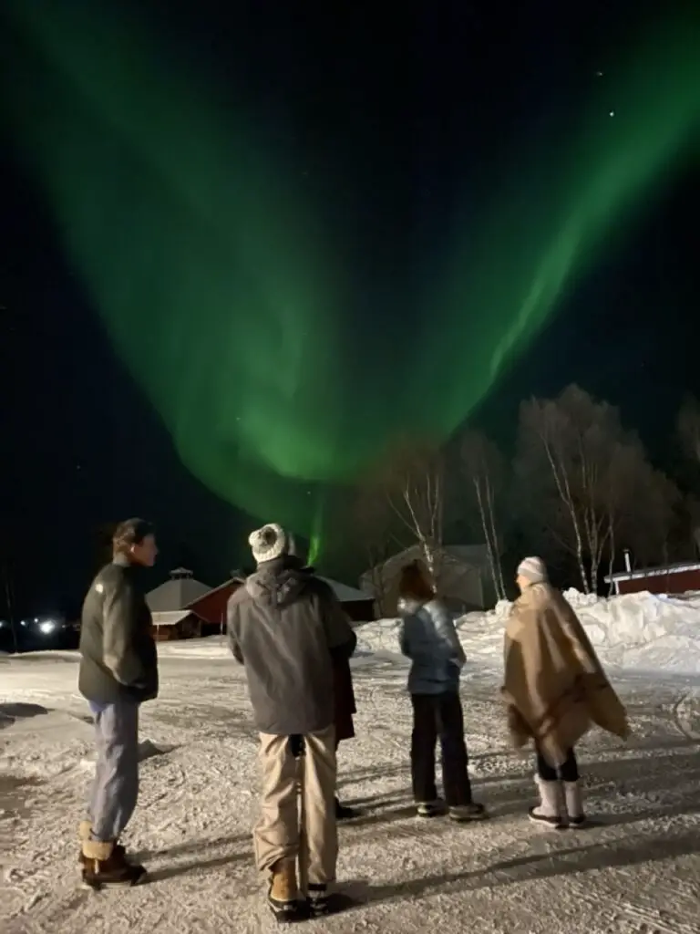 À quelle heure sortir pour voir les aurores en laponie suédoise