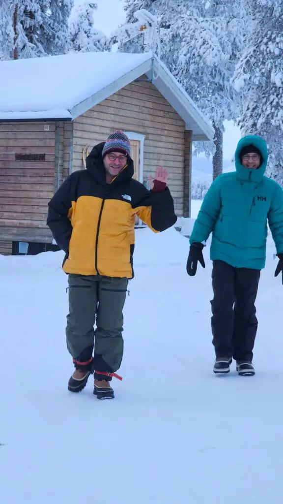 Test doudoune the north face et helly hansen en laponie suédoise