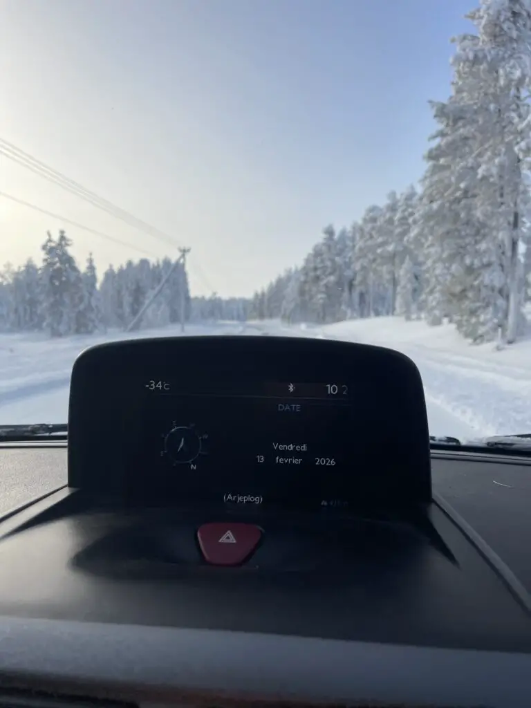 -34 degrés en laponie suédoise l'hiver vers Mellanstrom