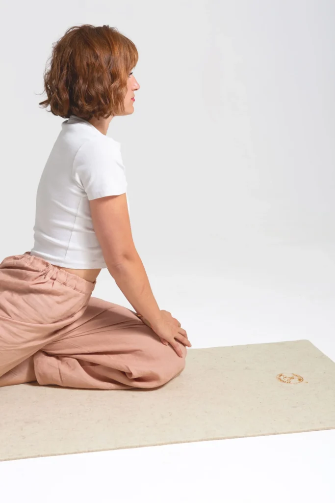 tapis méditation laine naturelle