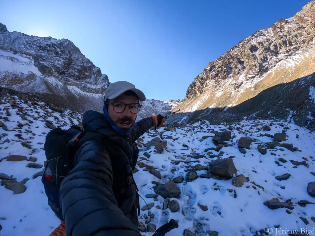 A l'assaut du Dele Lagna (4952m).