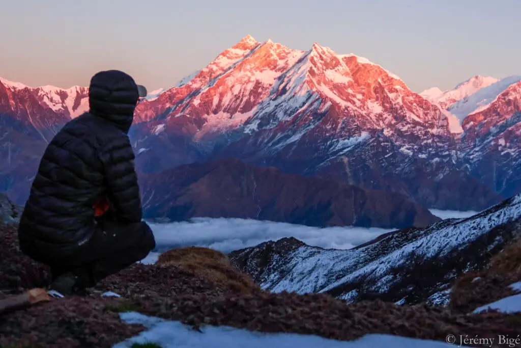 Dernière halte devant les Annapurnas (8091m).