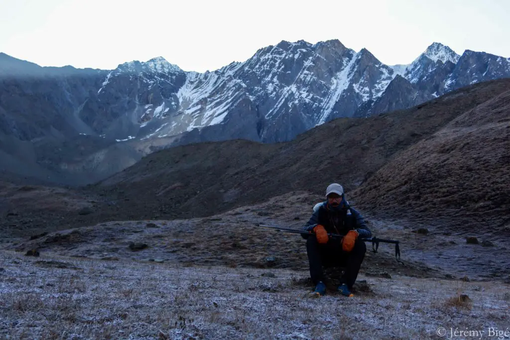 Pause givrée avant l'attaque du Dauphan la (5141m).
