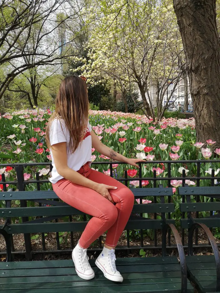 Central Park en fleur durant notre visite à New York