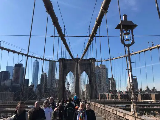 Le pont de Brooklyn de NEW YORK CITY