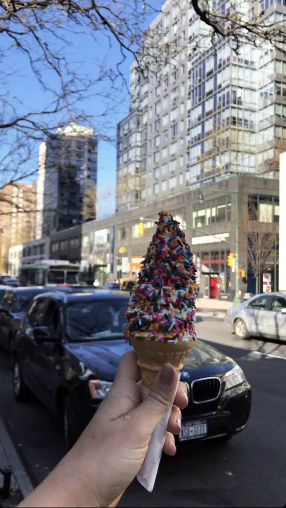 Première glace de la visite de New York 