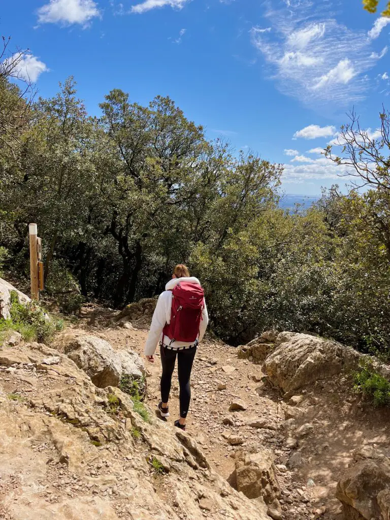 redescente avec le sac à dos ferrino