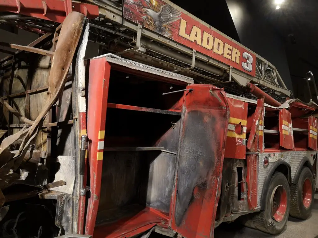 Un camion de pompier dans le musée du 09/11