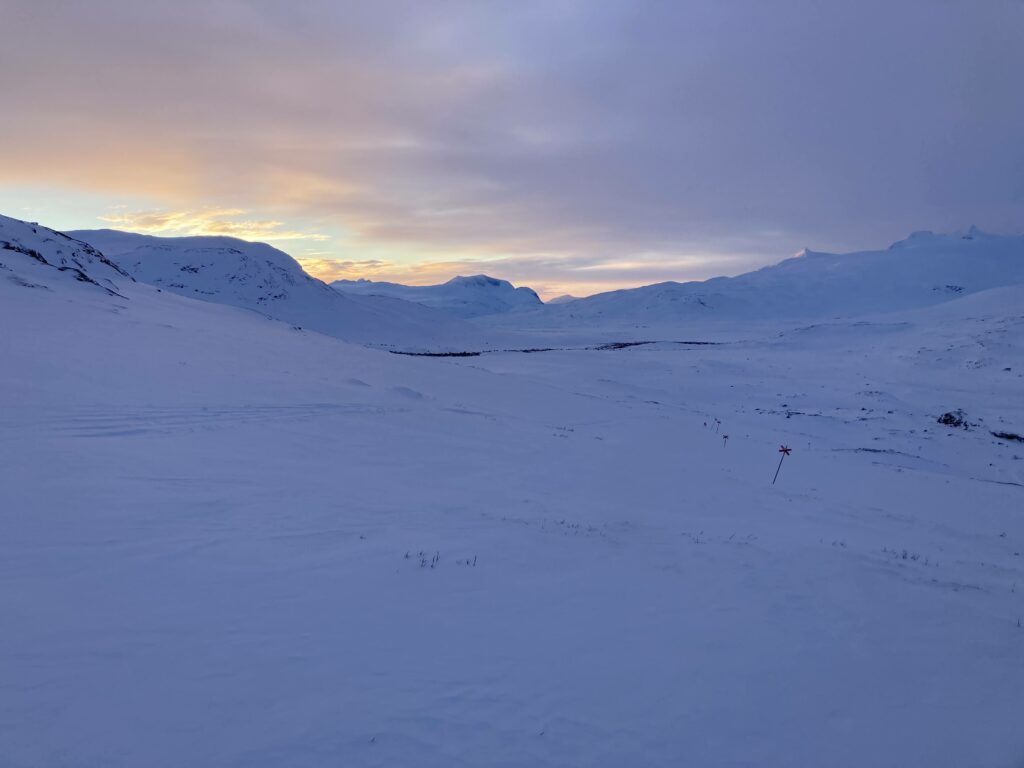 Fin de journée sur la Kungsleden en suède