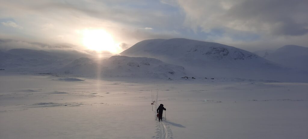 Seul au monde sur la Kungsleden ou voie royale en Suède