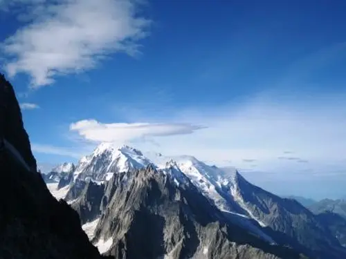 Vue sur le beau Mont Blanc