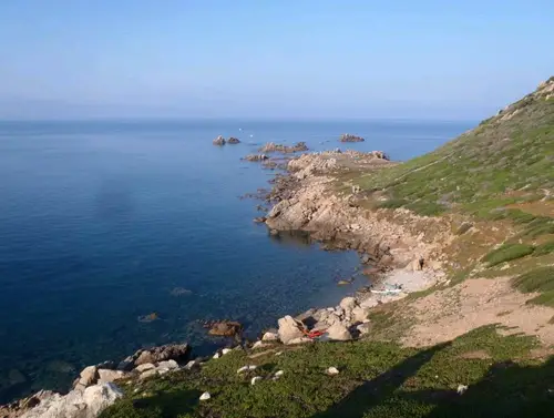 Bivouac grande Sanguinaire au porte du golfe d'Ajaccio en kayak en Corse