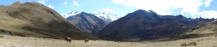 vers le Col de Yanama, 4700m du trek de choquequirao au Pérou