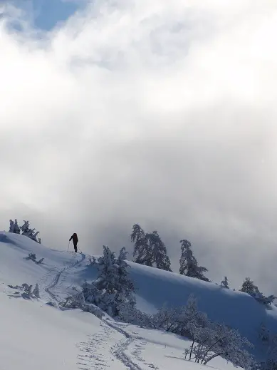 Le ciel qui nous tombe sur la tête - 2011 - CP F. Desjouis lors du séjour ski de randonnée dans le massif des Ecrins