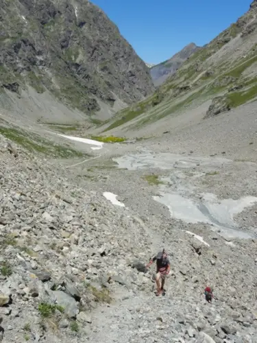  ça monte sec jusqu'au refuge. Prise par FD lors de l'initiation alpinisme 