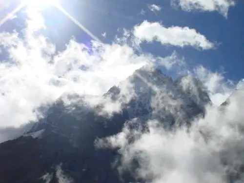 Panorama lors de l'ascension de la barre des écrins